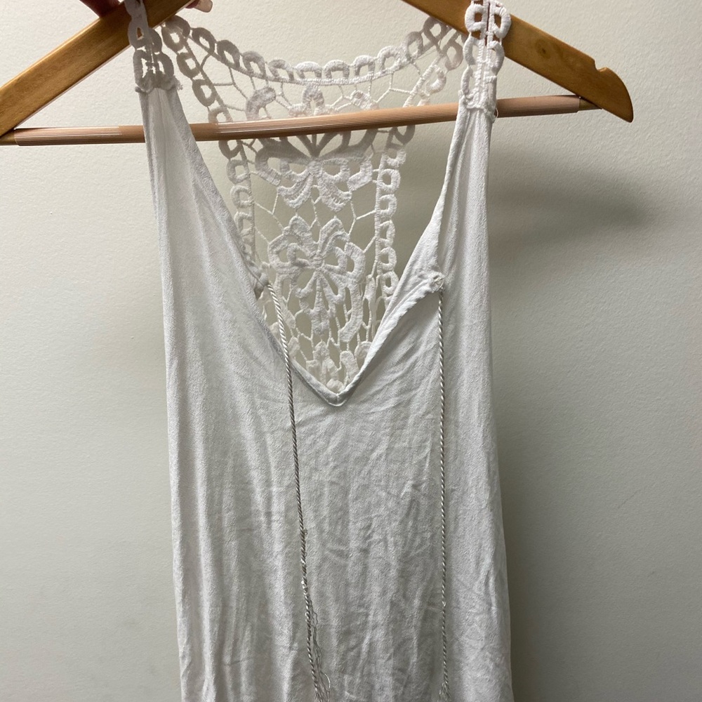 White open back dress